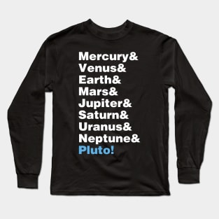 Planets Helvetica Long Sleeve T-Shirt